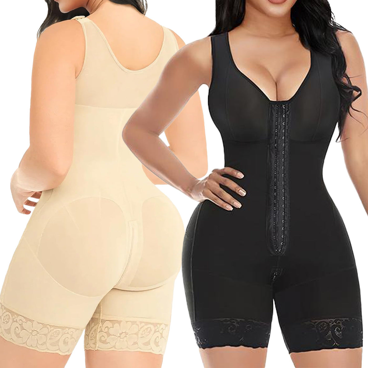 Corset One-Piece Enhanced Zipper Bottom Crotch Large Size