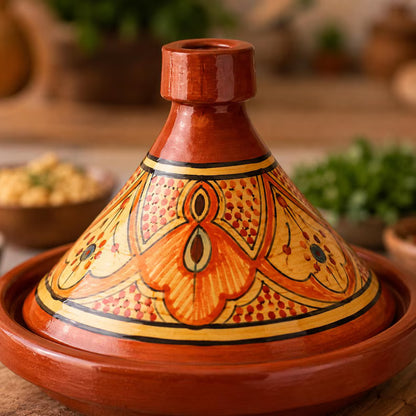 Handmade Moroccan Tagine – Traditional Glazed Terracotta Cooking Pot
